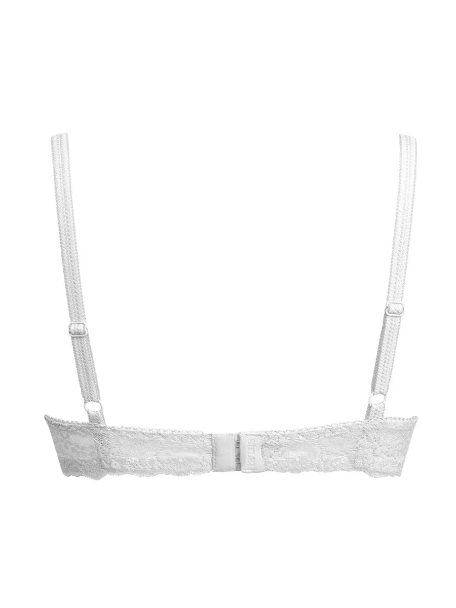 SièLei 2672 Reggiseno Francese con Ferretto Bianco in Pizzo