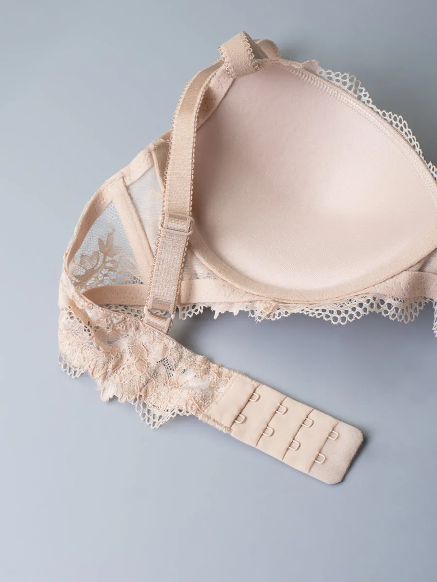 Si'èLei 2446 reggiseno senza ferretto cipria in pizzo