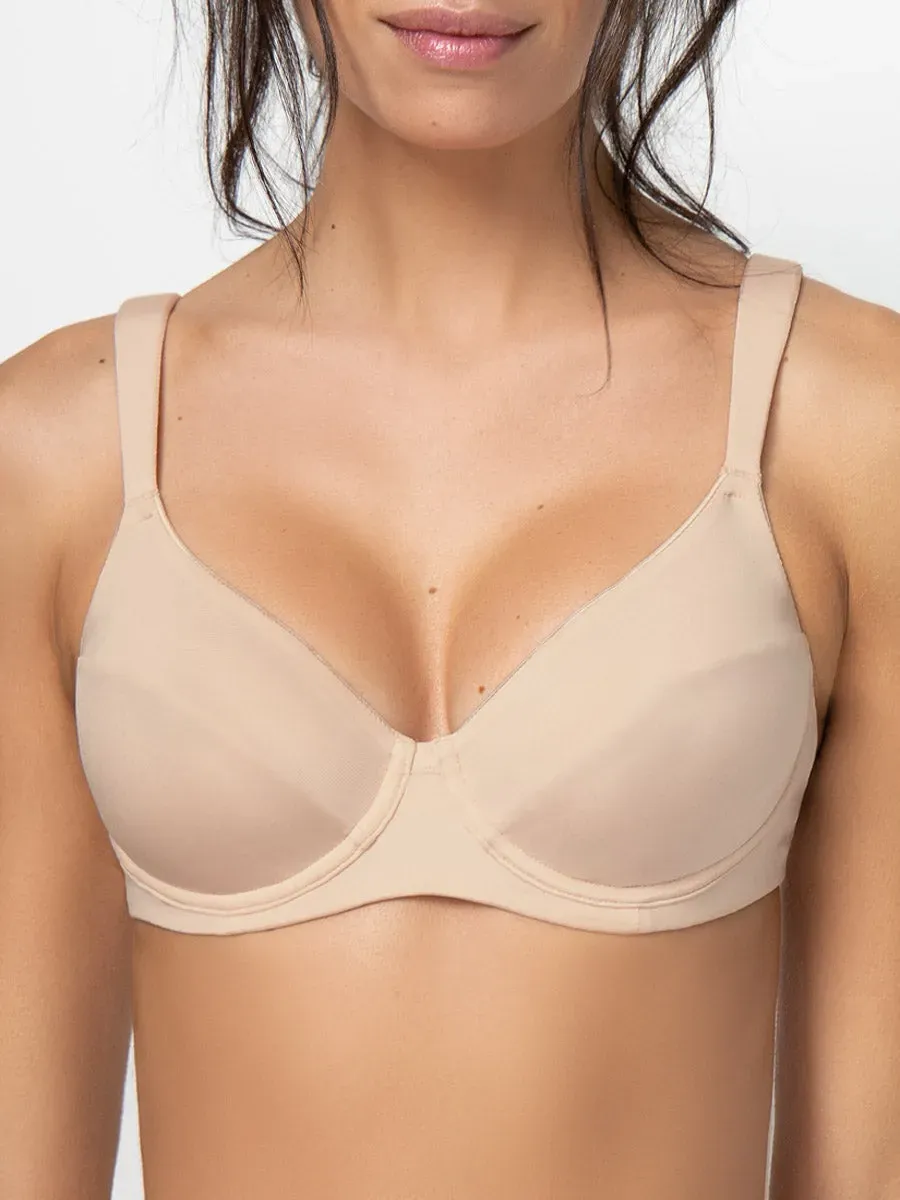 Si'èLei Plus 2542 Reggiseno Francese Cipria Con Ferretto
