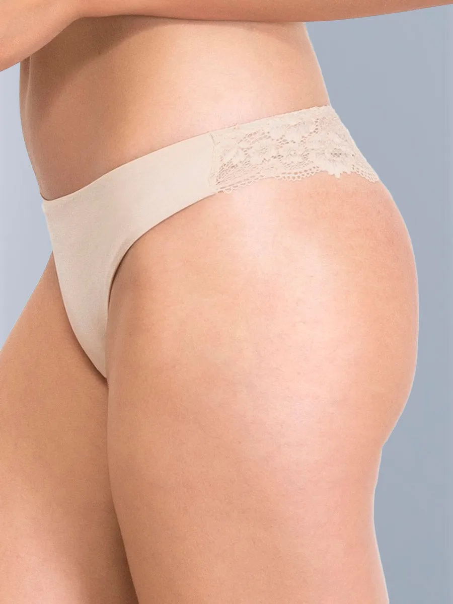 SièLei Wonder Lace 2447 slip brasiliana cipria in pizzo