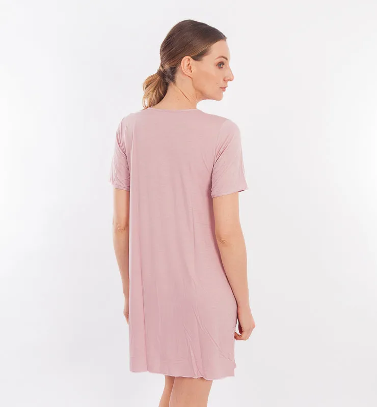 Casagin Camicia da Notte Donna Bamboo Bianco Manica Corta Lunga