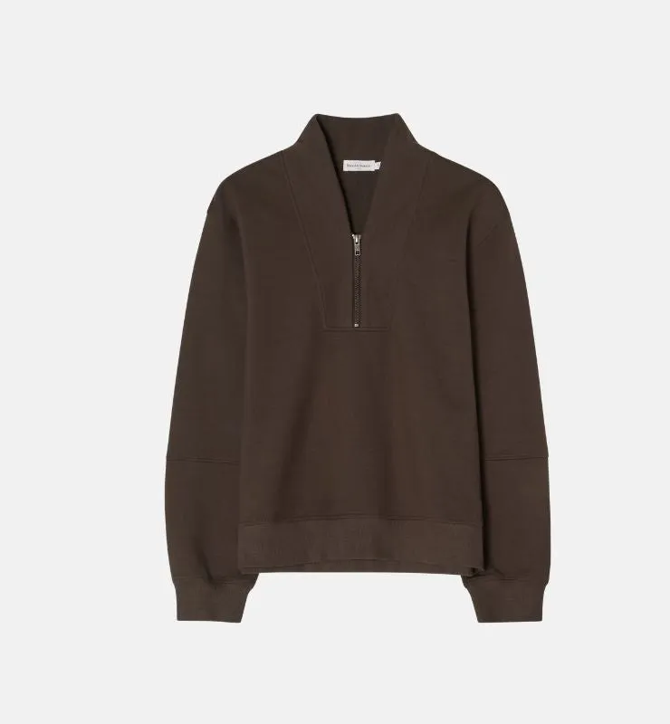 Casagin Felpa Lounge half zip felpa collo alto cotone bio