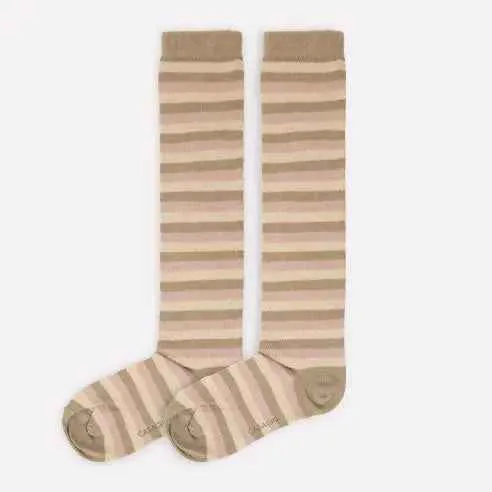 Casagin calzini lunghi fibra eucalipto beige traspiranti