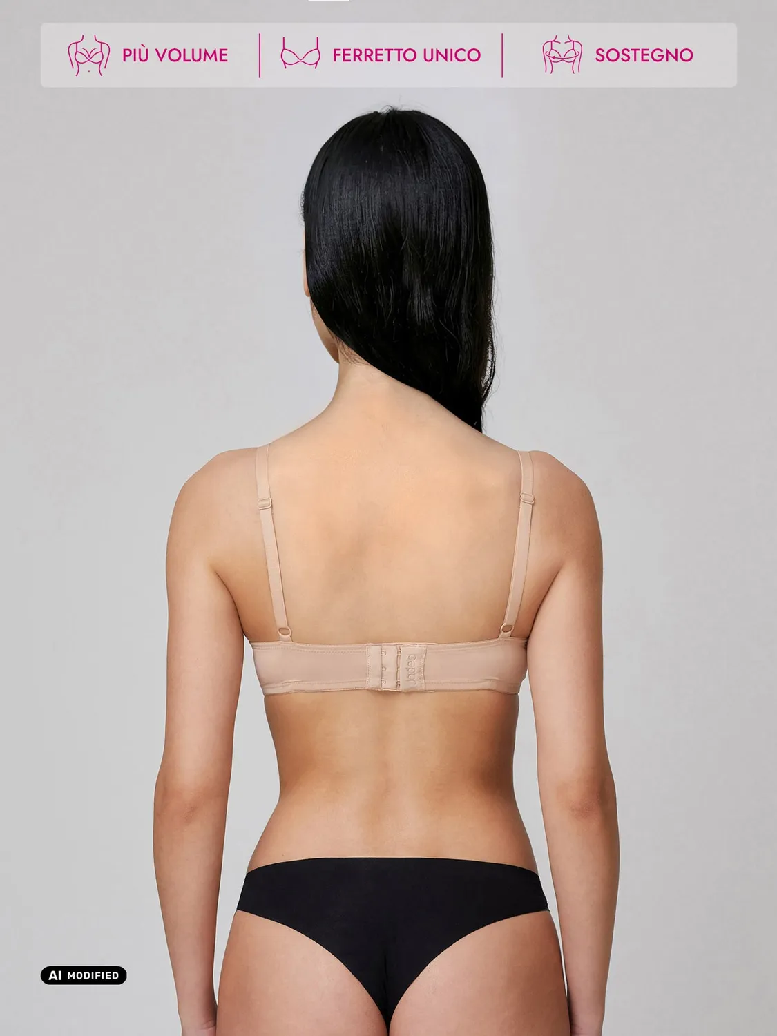 Jadea Desiderio reggiseno balconcino ferretto beige