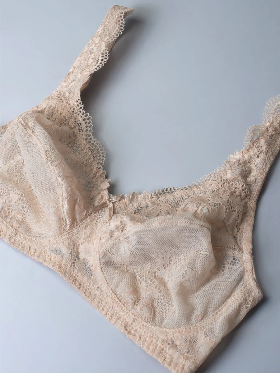 Si'èLei Wonder Lace 2440 reggiseno pizzo cipria senza ferretto