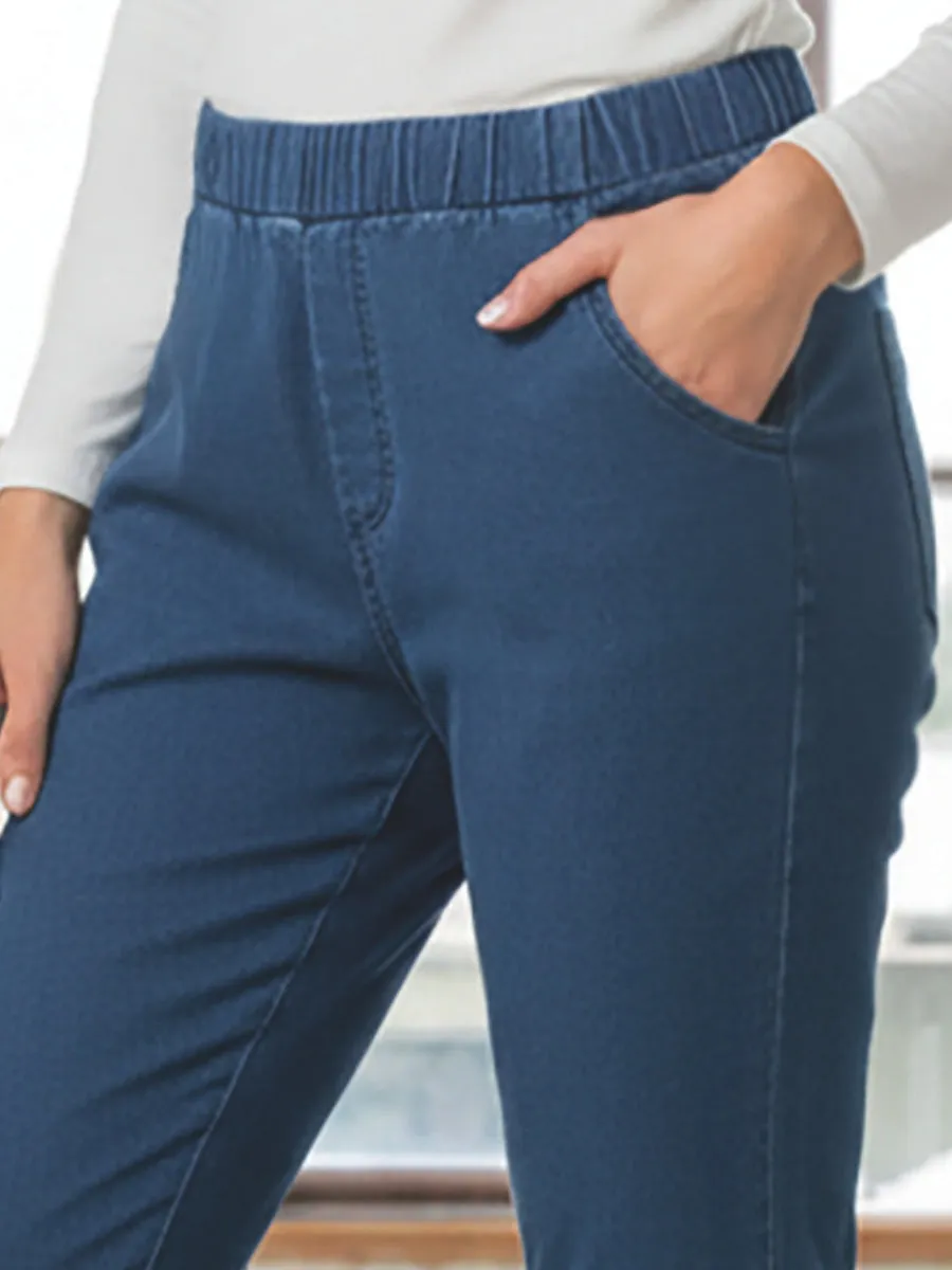 Si'èLei LG21 leggings jeans elasticizzato con tasche