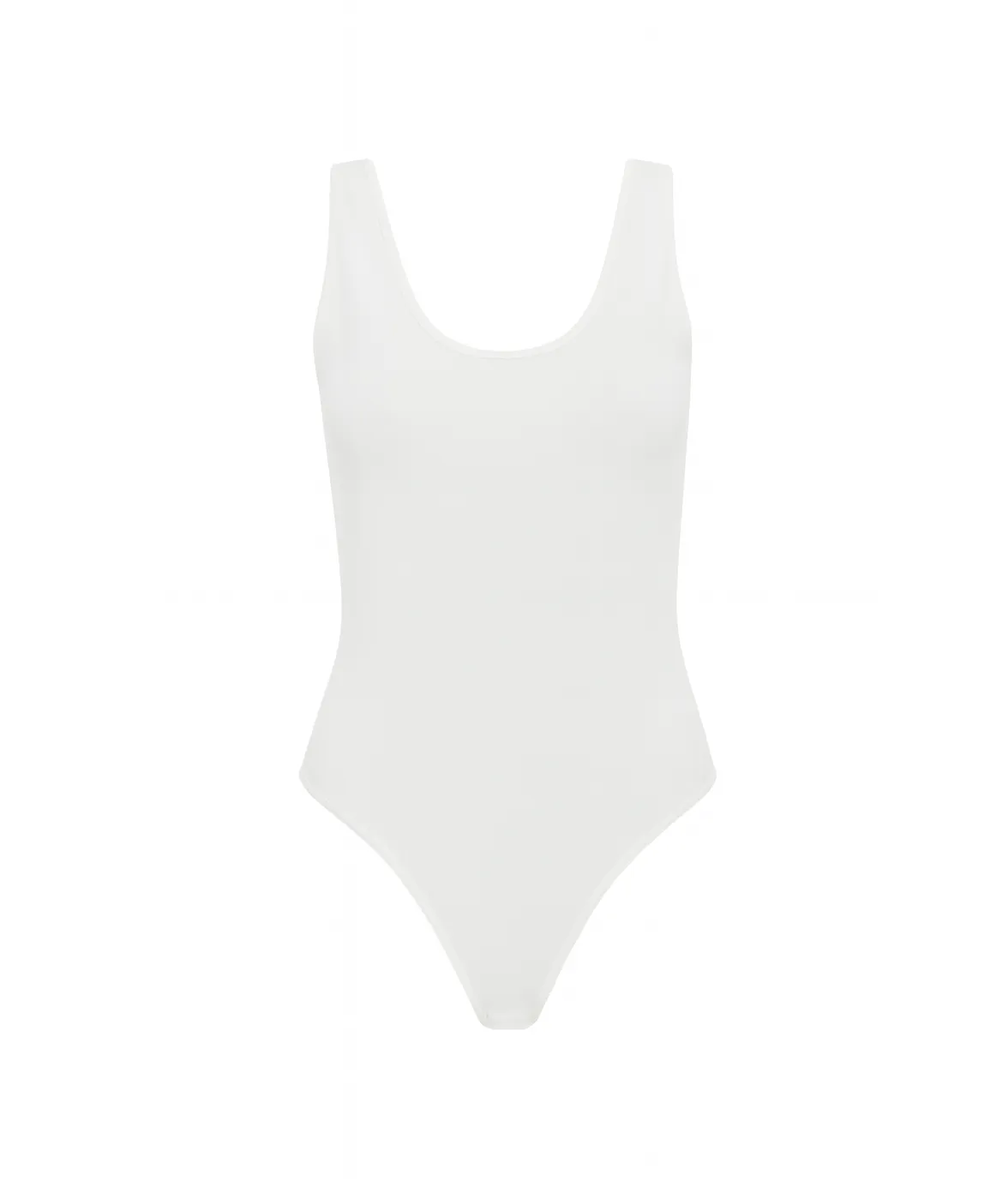 Rossoporpora Body Spalla Larga Cotone Bianco Donna