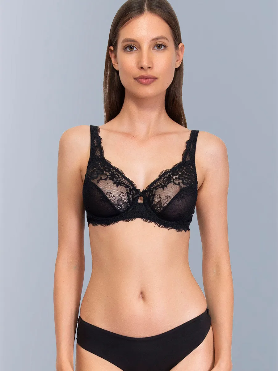 Si'èLei Wonder Lace 2442 reggiseno francese nero in pizzo
