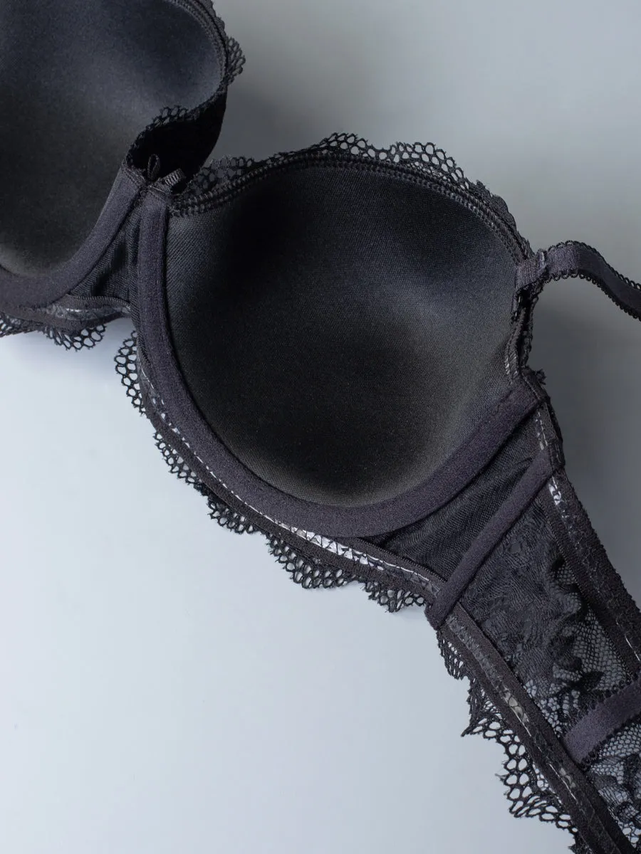 Si'èLei Wonder Lace 2450 reggiseno fascia pizzo nero