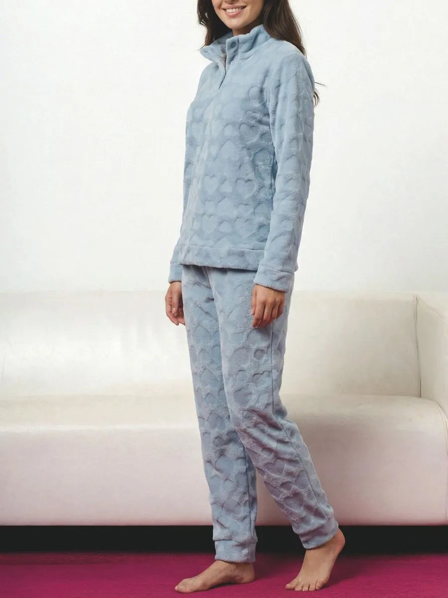 Si'èLei Coraline OF45 pigiama azzurro coral collo alto