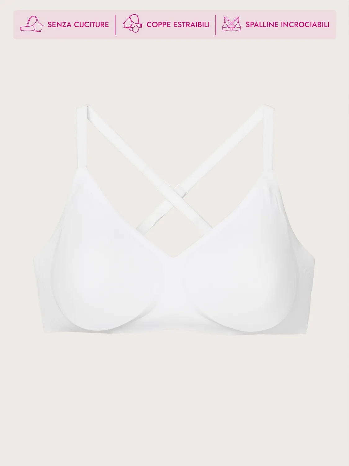 Jadea Basic Nuvola bralette senza cuciture nera