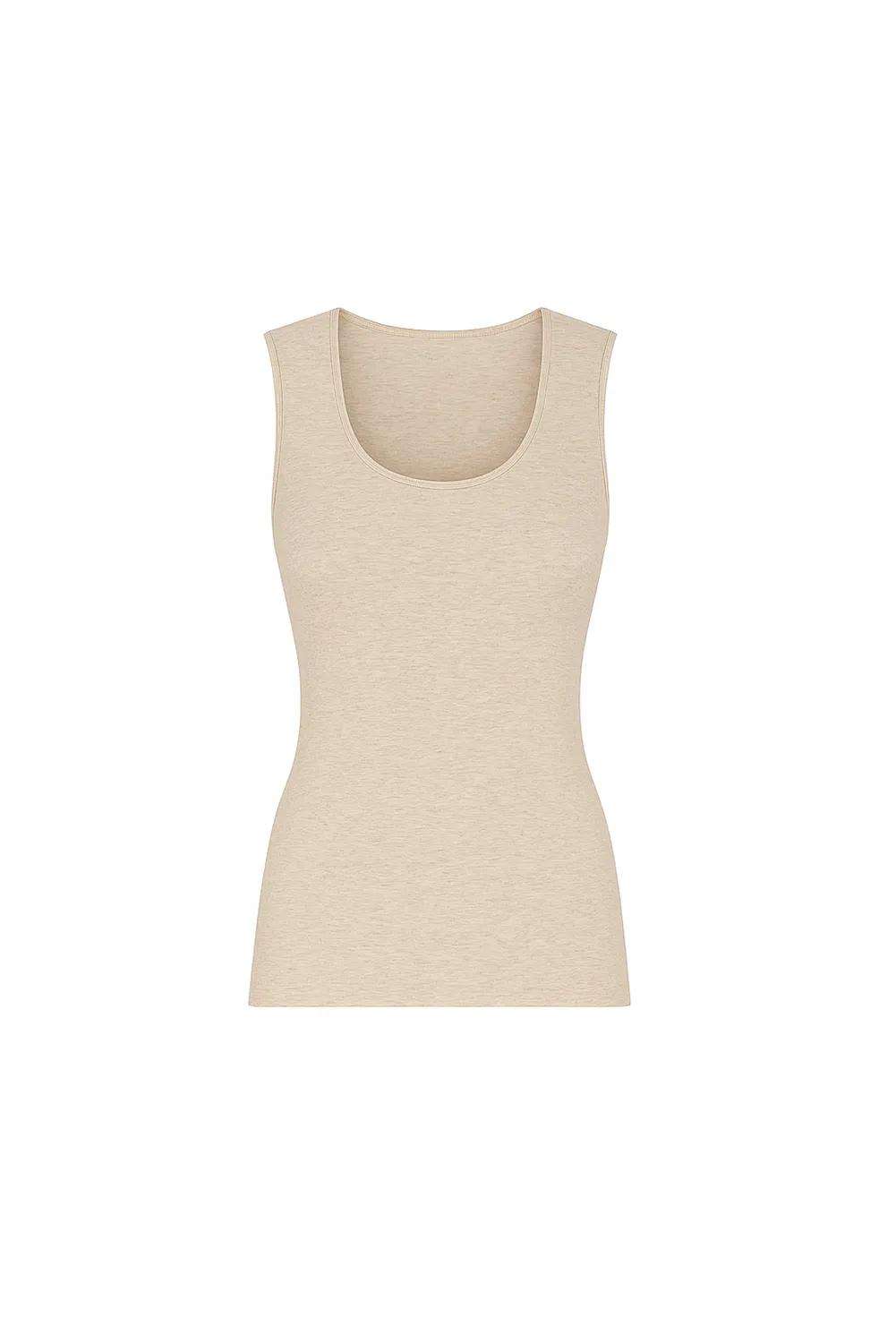 Rossoporpora canotta cashmere canotta donna beige scollo tondo