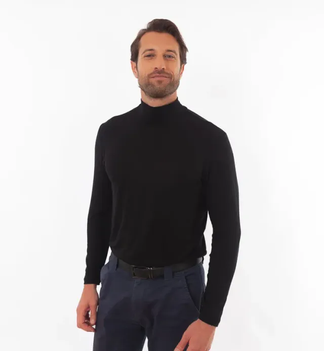 Casagin Dolcevita Tencel cashmere maglia uomo collo alto