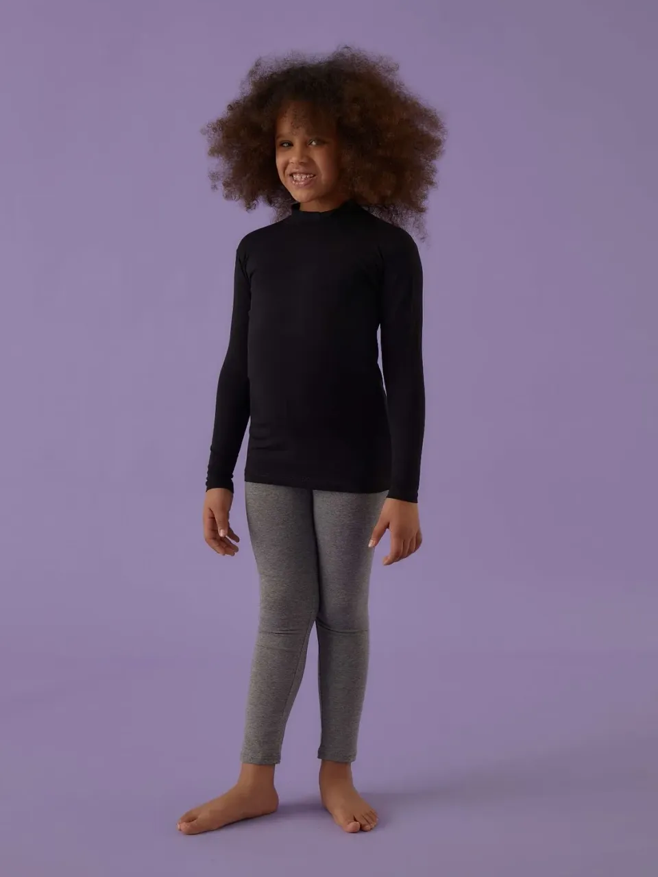 Jadea Basic 262 lupetto bambina cotone nero