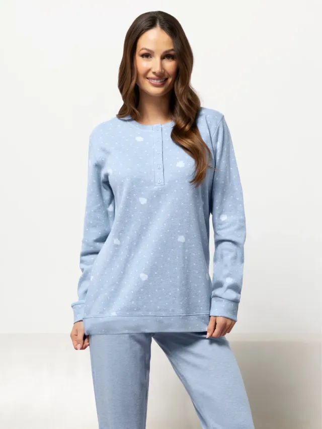 Si'èLei Squitty SQ15 pigiama donna azzurro punto Milano
