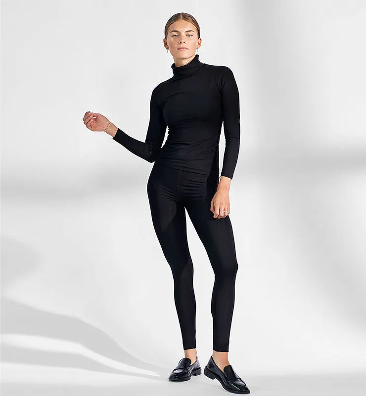 Casagin leggings nero donna in viscosa Ecovero