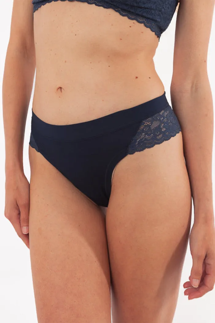 Casagin Brasiliana Pizzo Slip Nero M-L naturale