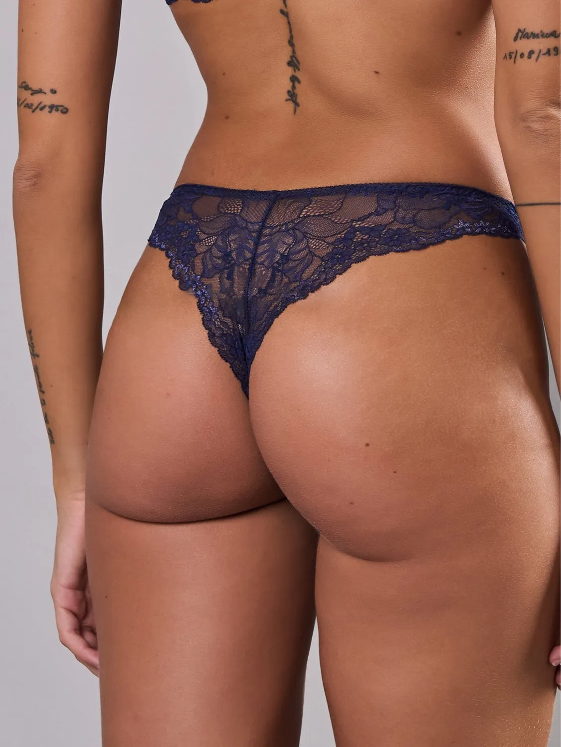 Si'èLei 8037 brasiliana blu in pizzo floreale