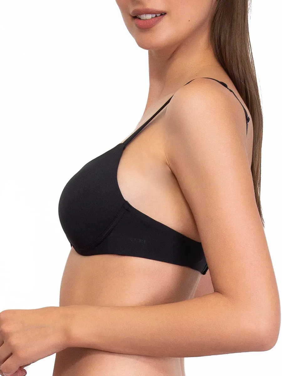 Si'èLei Fantastic 1556NEW reggiseno senza ferretto nero coppe graduate
