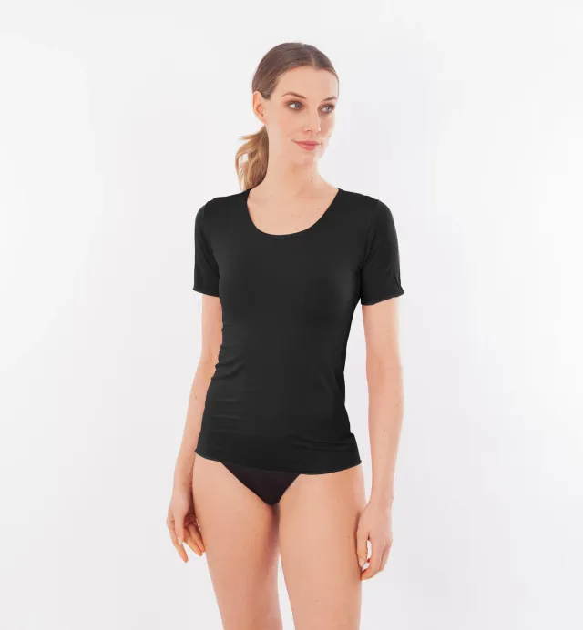 Casagin T-shirt in Fibra di Bamboo donna bianco traspirante