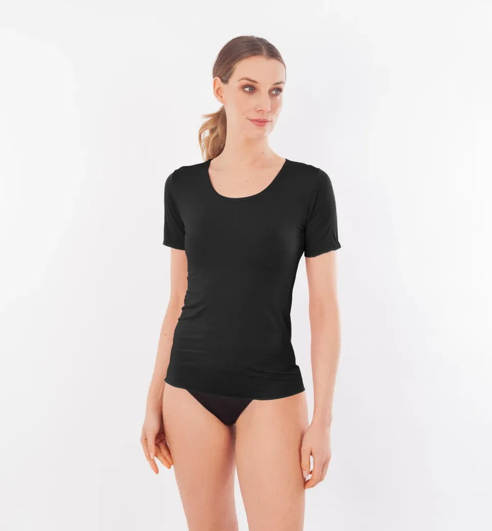 Casagin T-shirt in Fibra di Bamboo donna bianco traspirante