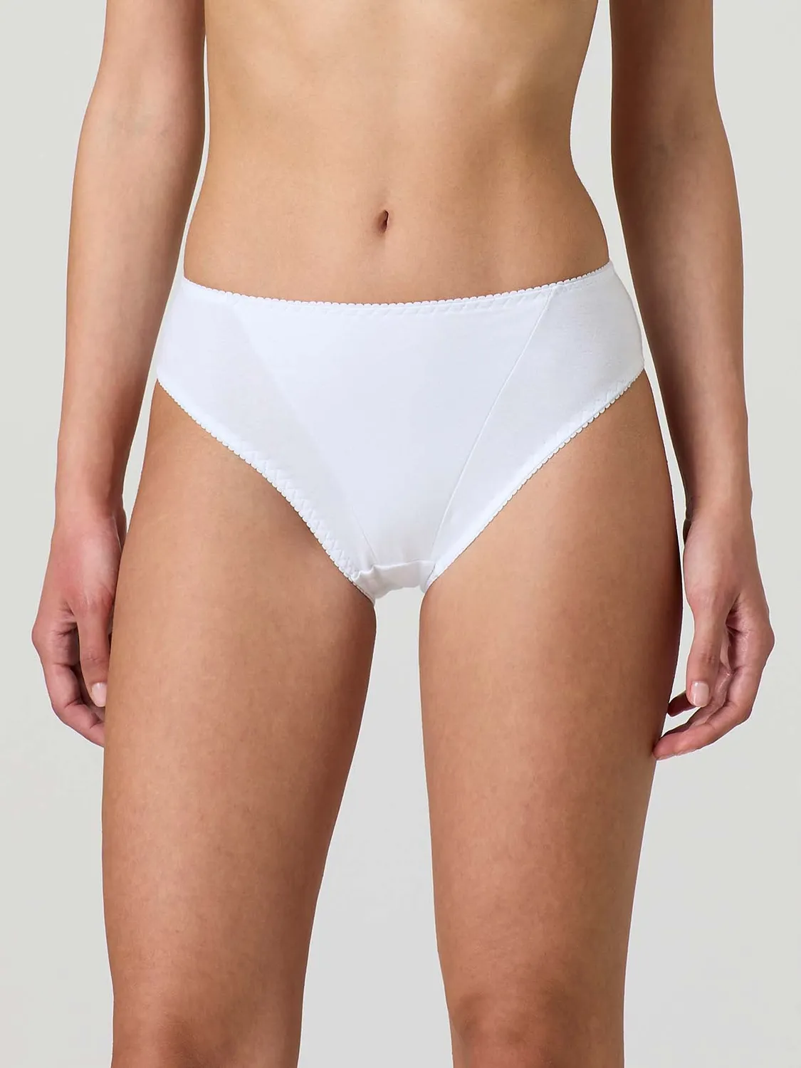 Jadea 04 slip contenitivo cotone elasticizzato bianco