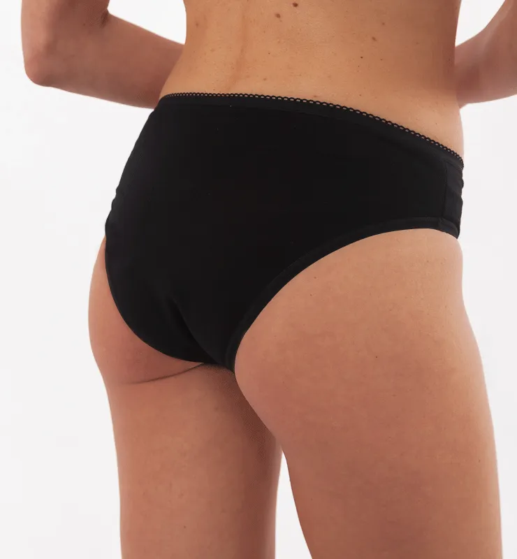 Casagin Slip Classico slip mestruale cotone bio nero