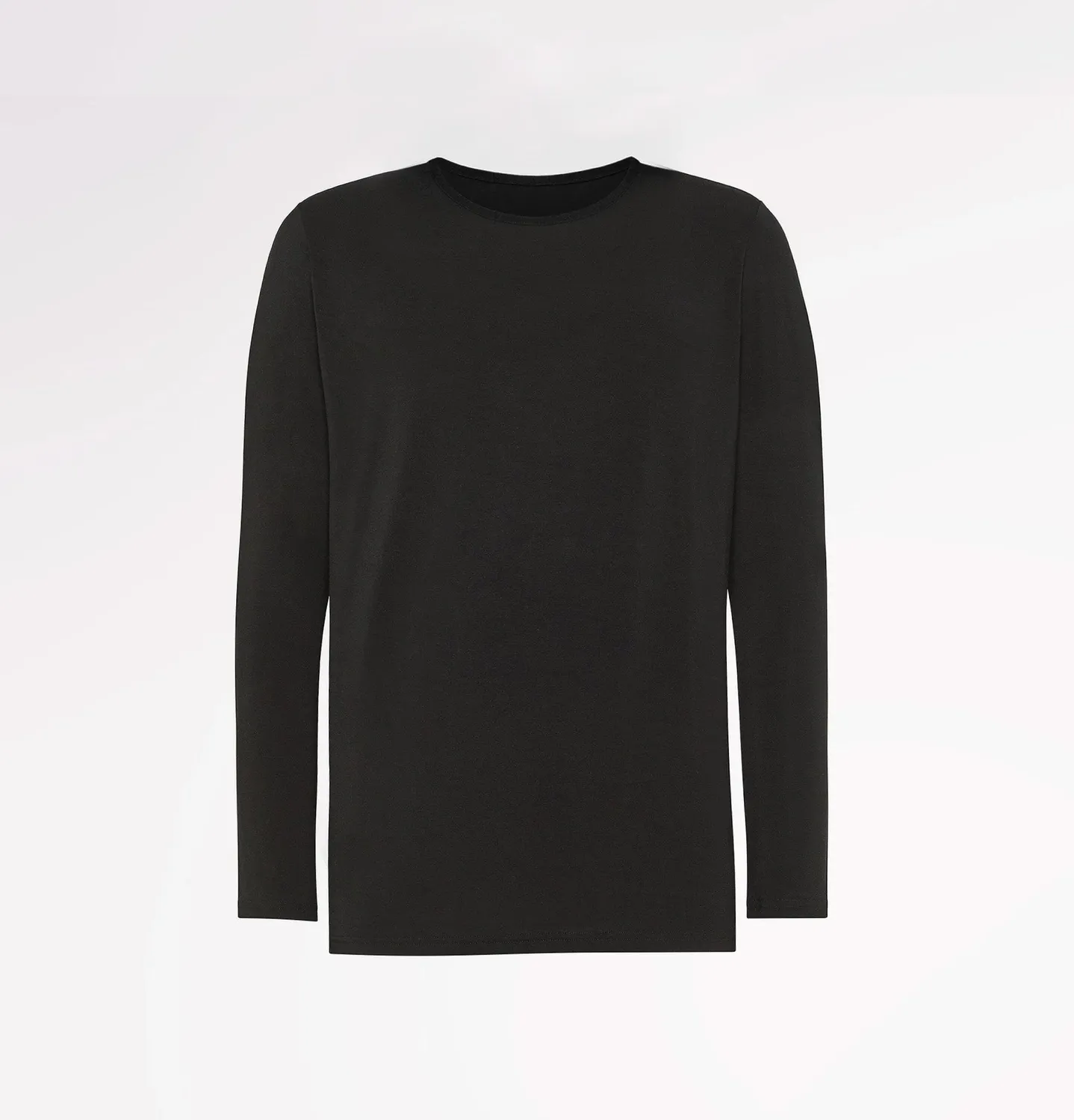 Casagin Maglia Uomo Tencel Cashmere Manica Lunga Nera