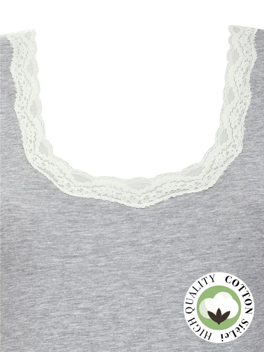 Si'èLei Natural Cotton 1434 canotta grigio melange cotone bio