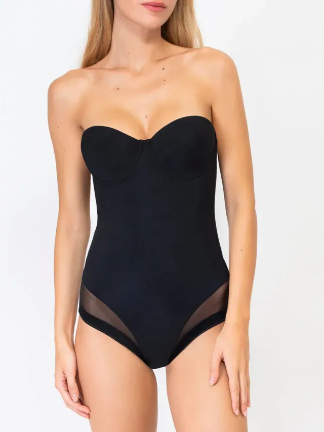 SièLei Everybody 1852 Body Modellante Nero a Fascia