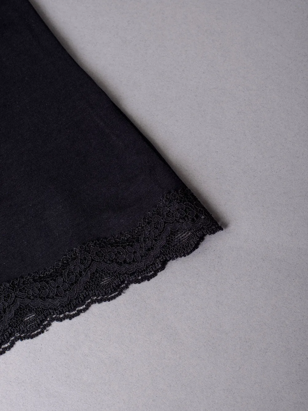 SièLei Natural Cotton 1432 canotta cotone bio nero pizzo
