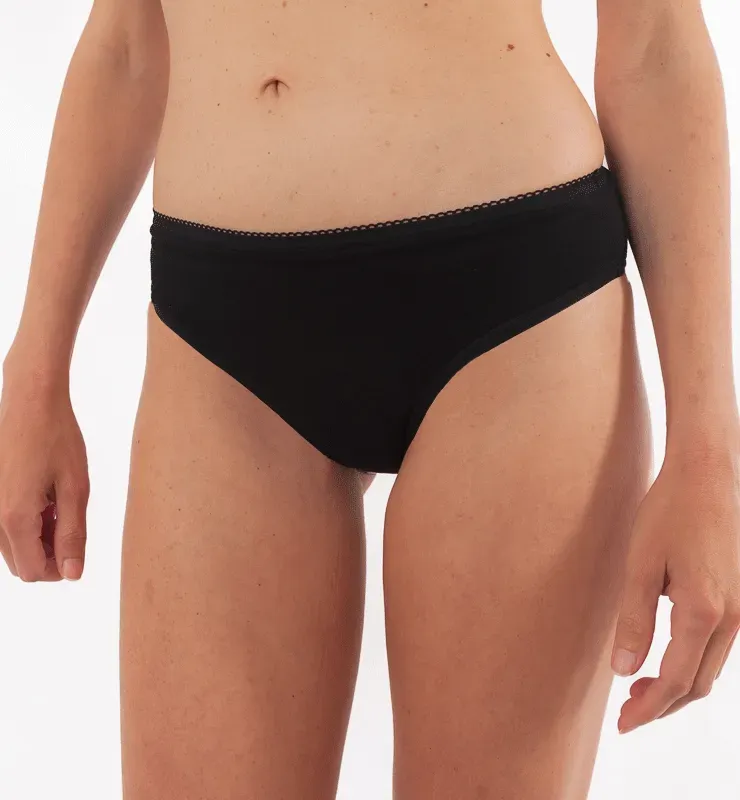 Casagin Slip Classico slip mestruale cotone bio nero