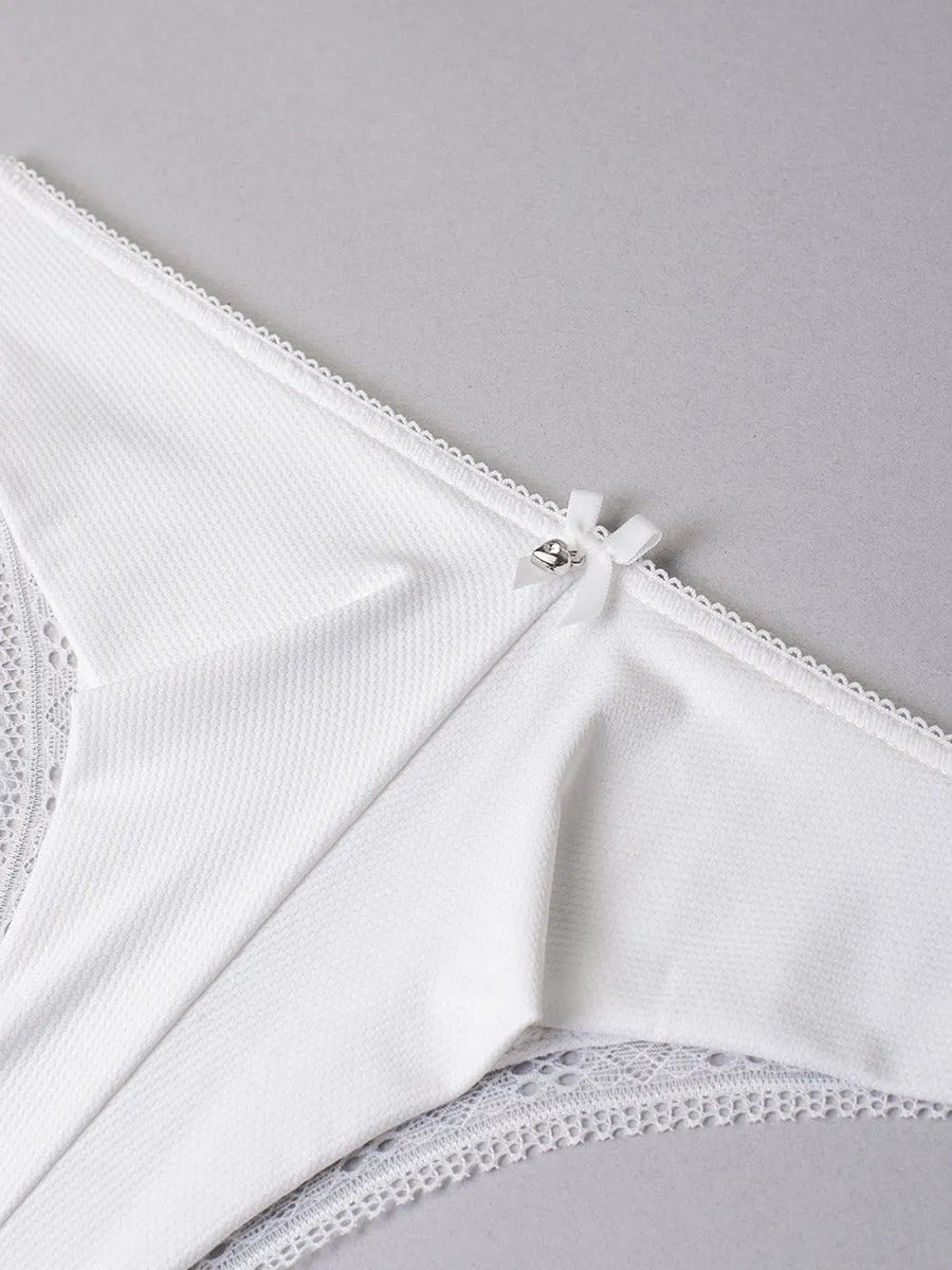 SièLei Darling 1887 slip brasiliana bianco latte jacquard