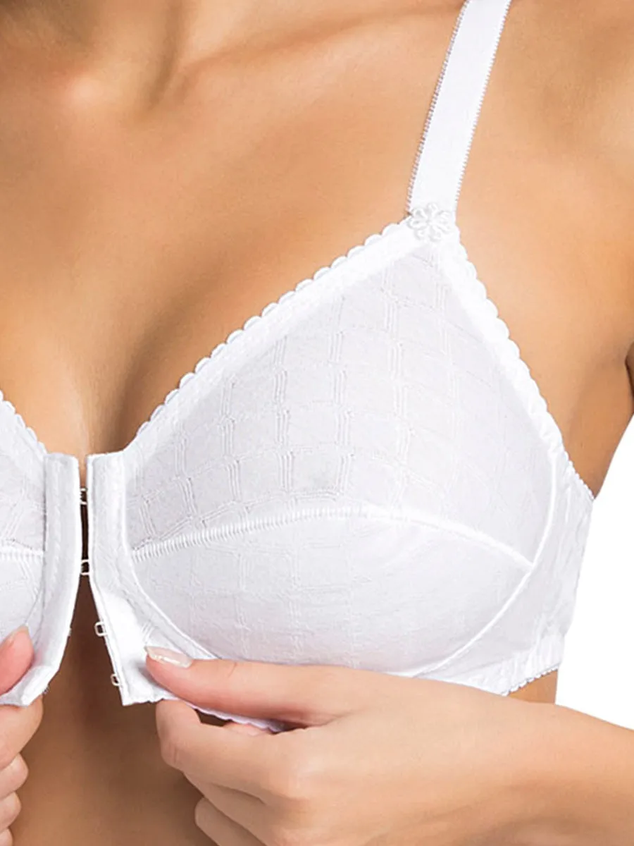 Si'èLei Classici Falck 20 reggiseno apertura frontale bianco cotone