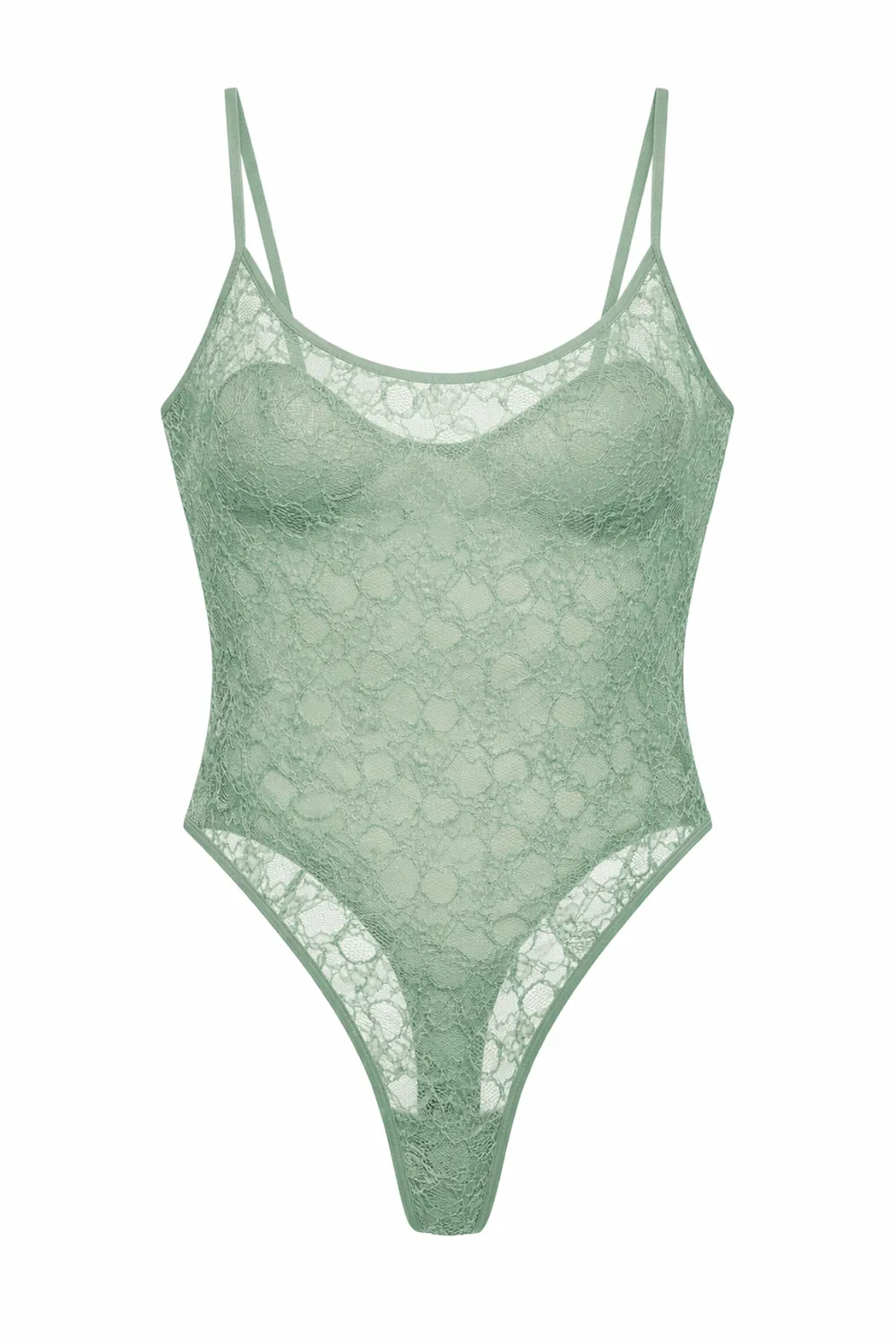 Rossoporpora Body Donna in Pizzo Sgambato Cipria Salvia
