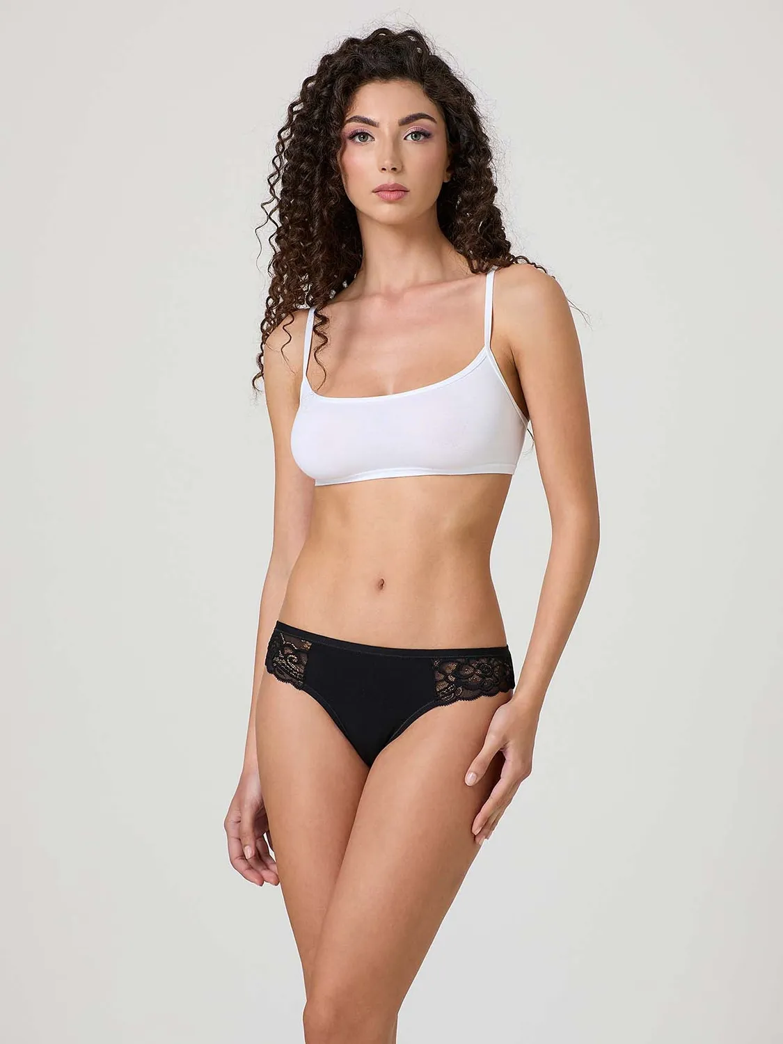 Jadea Basic 516 brasiliana modal pizzo doppia bianca