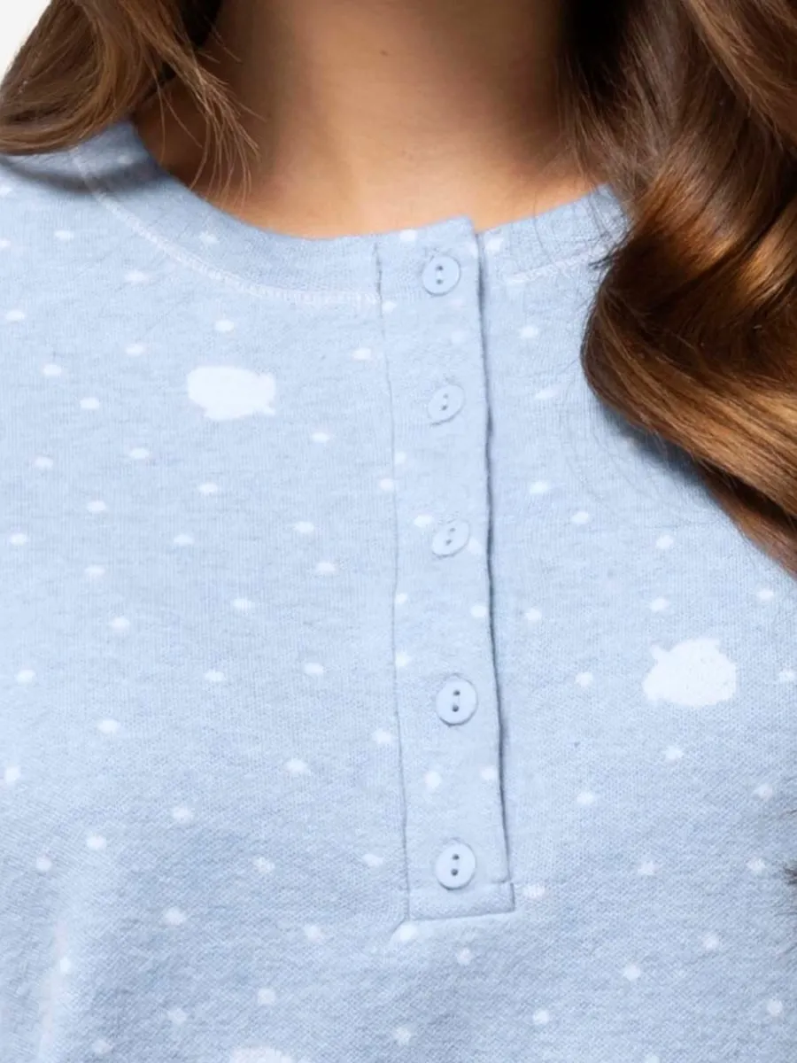 Si'èLei Squitty SQ15 pigiama donna azzurro punto Milano