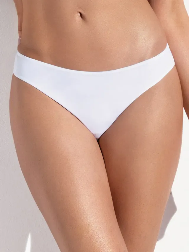 Si'èLei Allure 2685 slip microfibra pizzo bianco