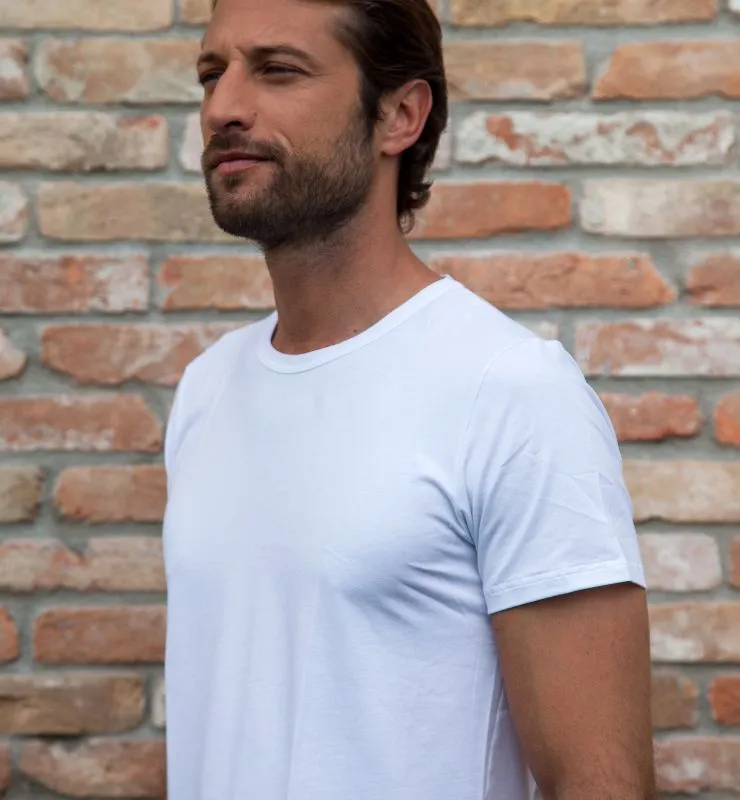 Casagin T-Shirt Uomo Cotone Biologico GOTS Nera Traspirante