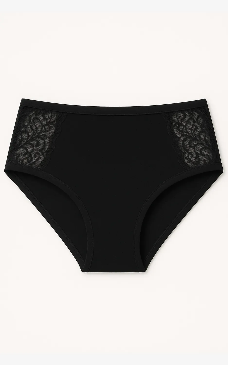 Rossoporpora Slip Vita Alta donna modal e pizzo nero