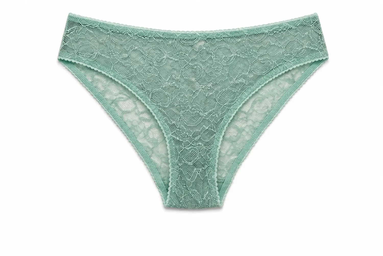 Rossoporpora Slip Donna in Pizzo Verde Salvia Elastico