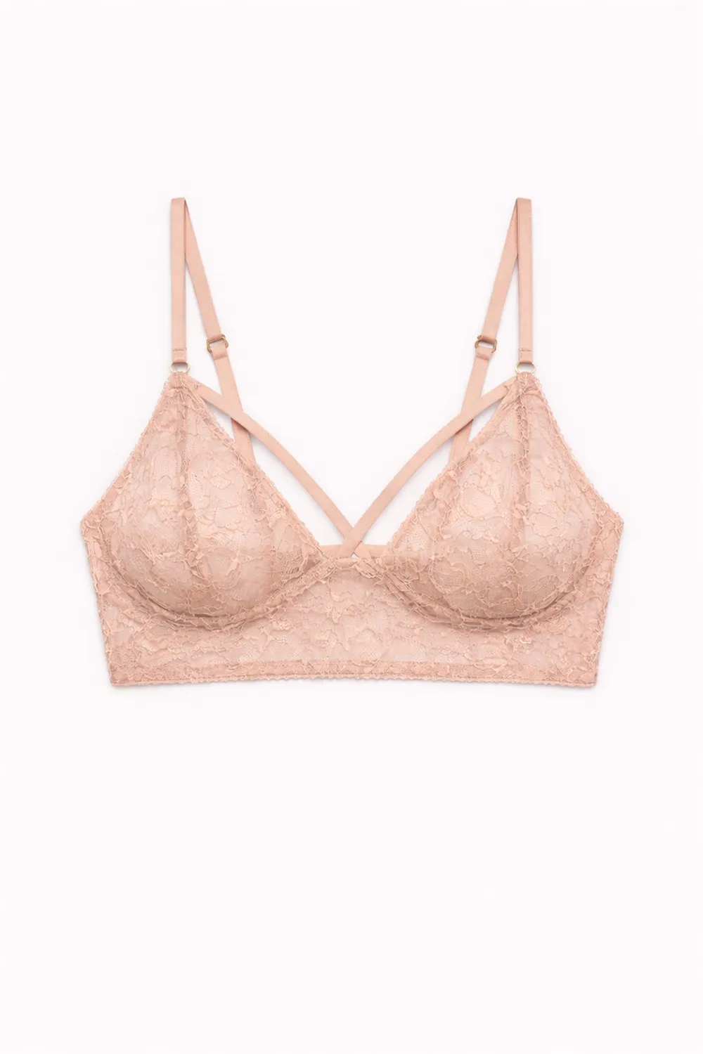 Rossoporpora Triangolo bralette pizzo verde salvia senza ferretto