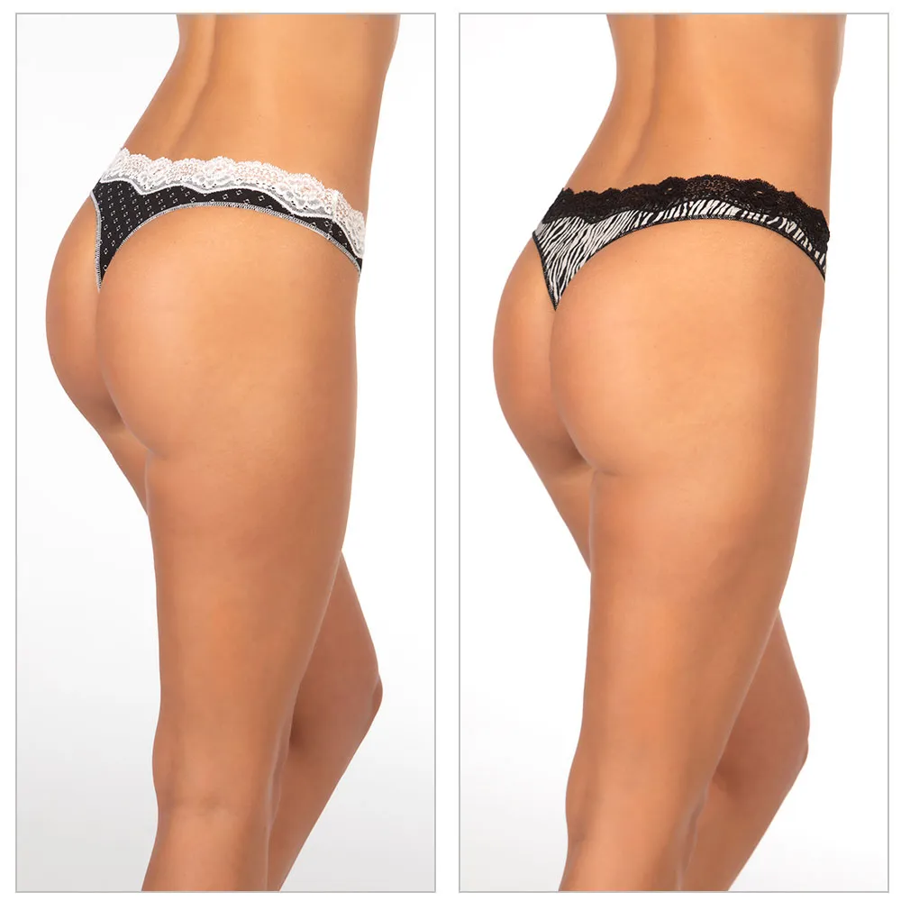 Janira Sauvage P2 Tanga Coq perizoma 2 pezzi pizzo