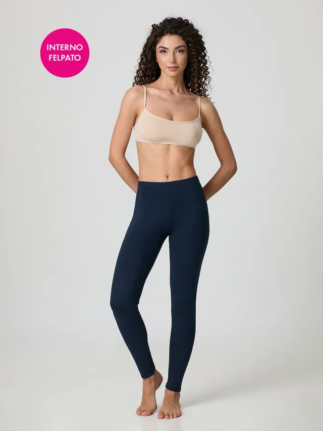 Jadea 4367 leggings cotone caldo felpato lunghi