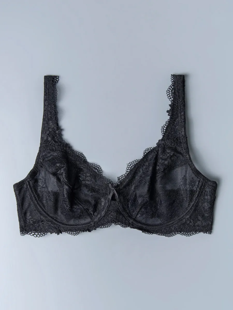 Si'èLei Wonder Lace 2442 reggiseno francese nero in pizzo