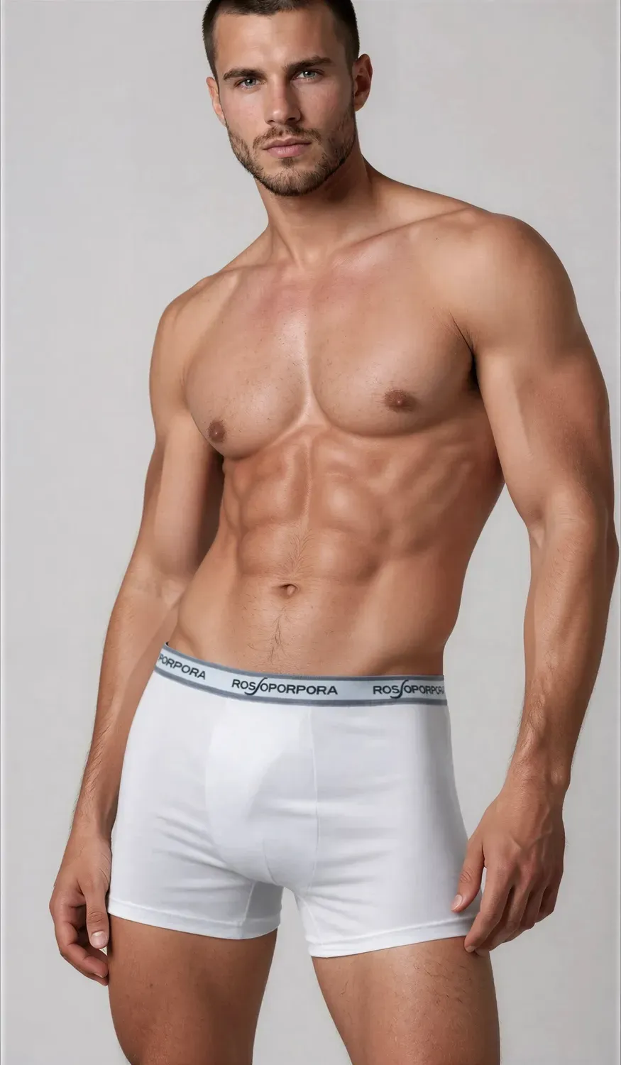 Rossoporpora Gigi Boxer Uomo Elastico Esterno 3 Pezzi