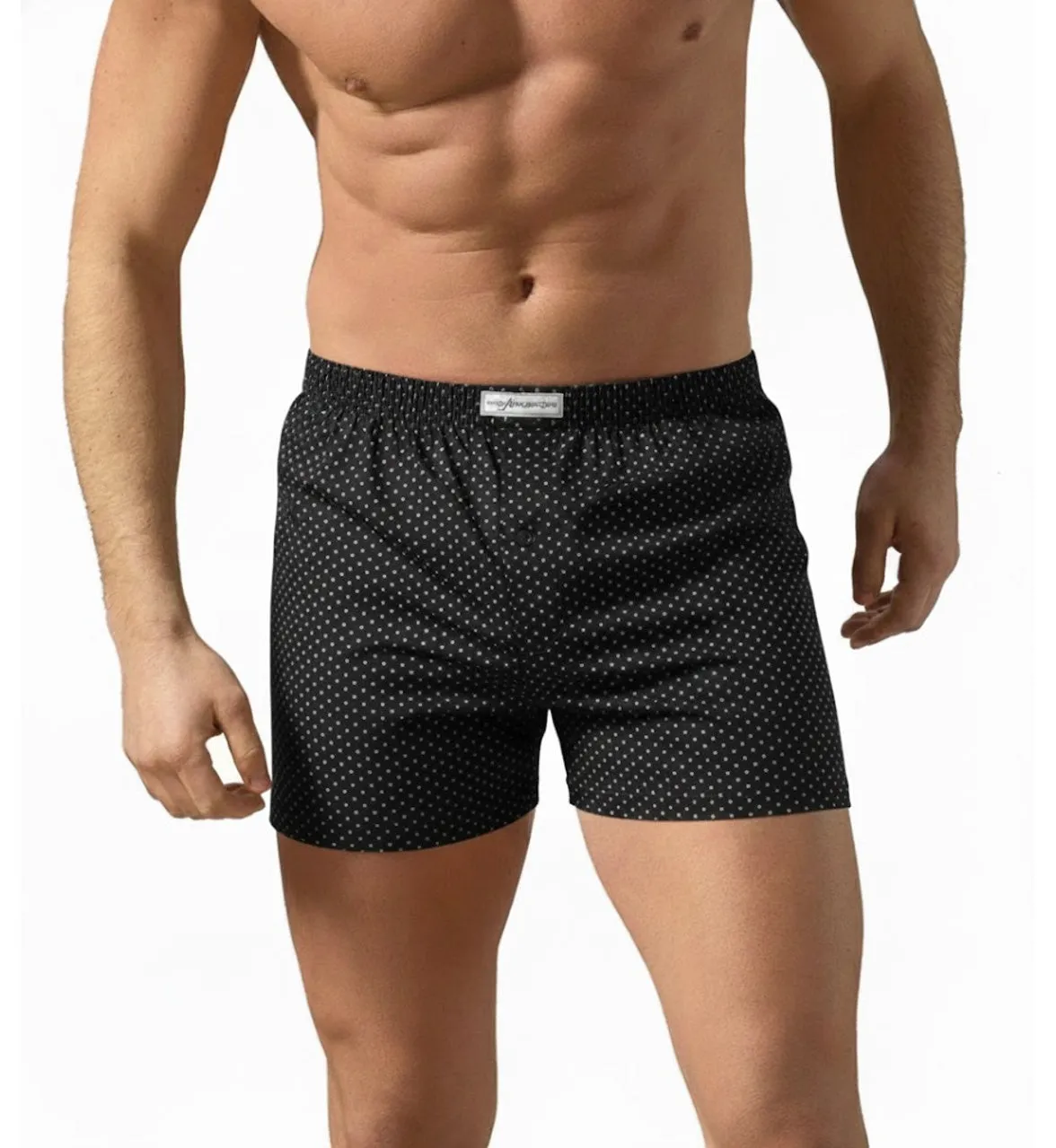 Rossoporpora boxer uomo cotone microfantasia nero
