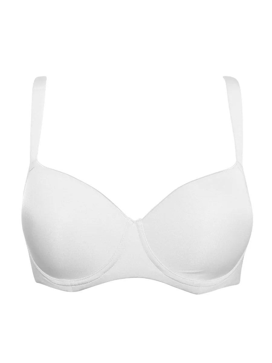 Si'èLei Plus 2552 reggiseno imbottito bianco con ferretto