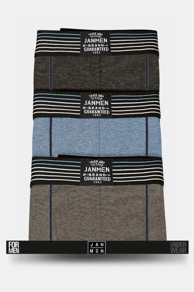 Janira Linear Vigor boxer uomo pack 3 tricolore