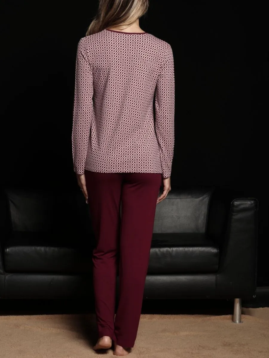 Si'èLei Verde Veronica MM12 pigiama viscosa bordeaux